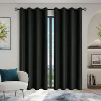1pc Cortinas De Blackout Total 100% Con Grommets Para Sala De Estar Y Dormitorio Material De Poliéster Resistente Al Químico - details 7