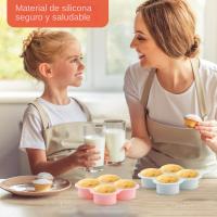 Molde Para Huevo De Silicona Reutilizable Para Air Fryer Molde Para Cupcakes Antideslizante Para Horno De Tostador Accesorios De Cocina Ecológicos - details 4