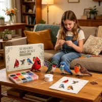 Kit De Artesanía De Perlas De Colores Vibrantes Con Bird Y Animales Para Decoración De Hogar Y Joyería Hecho Para Adultos - details 5