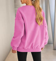 Sudadera De Color Sólido De Talla Grande Sudadera De Manga Larga Casual Cuello Redondo Sin Capucha Para Mujeres Ropa De Talla Grande - details 11