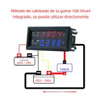 M4430 Voltímetro Y Amperímetro Digital De 4 Dígitos 0-100V/10A Con Pantalla Dual Roja Y Azul Medidor De Voltaje Y Corriente Tester Detector - details 4
