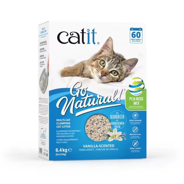 Catit Go Natural! Arena Mix Aglomerante Vainilla - 6,4 Kg - 1