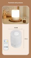 Lámpara De Noche LED Toque Recargable Dimmable Para Dormitorio Iluminación De Mesa Decorativa Lectura Con Luz Redonda ABS - details 4