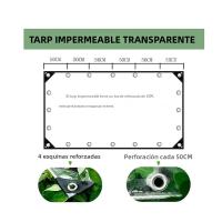 Tela Transparente Impermeable Y Antigolpes De PVC Para Jardín Cobertura Protectora Para Plantas De Suculentas Y Terrazas Previene La Neve - details 3
