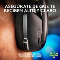 Logitech G G435 Auriculares Inalámbricos LIGHTSPEED para Gaming | Ligeros | Micrófono Integrado | Batería de 18 Horas | Compatible con Dolby Atmos | Bluetooth | PC, PS4, PS5, PlayStation 5 / 4, Nintendo Switch/Switch 2 SW2 - Colores: Negro, Azul o Blanco - details 7