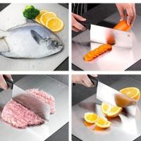 Placa De Corte De Titanio Doble Cara Para Cocina De Grado Alimenticio Uso Para Carne Frutas Y Verduras Placa De Cortar Rectangular De Acero Inoxidable - details 7