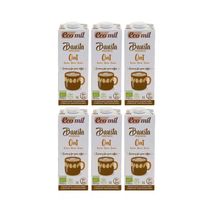 Pack 6x Bebida de Avena Bio Barista 1l Ecomil - 1