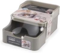 Joseph Joseph Duo Organizador para estantería de cocina, soporte de 2 niveles con cajón, gris. - details 2