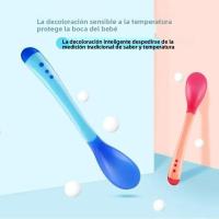 Juego De 3 Cucharas De Silicona Para Bebés Con Sensor De Temperatura Cuchara Para Agua Y Medicamentos Alimentos Complementarios Para Niños - details 1