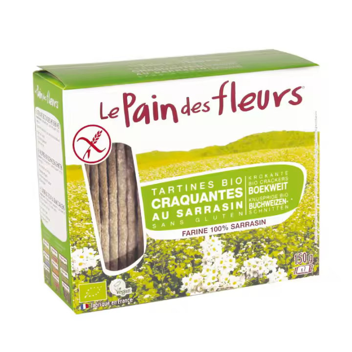 Cracker Trigo sarraceno sin gluten Bio 150g Le Pain des Fleurs Bioclub - 1