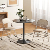 HOMCOM Juego de Sillas Plegables Acolchadas con Respaldo y Estructura de Acero, para Salón, Comedor, Cocina, 45x46x78 cm - details 1