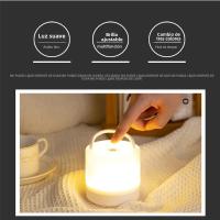 Lámpara De Noche LED Táctil Recargable Con Protección Ocular 3 Colores Regulables Iluminación Portátil Para Mesa Y Cama - details 2
