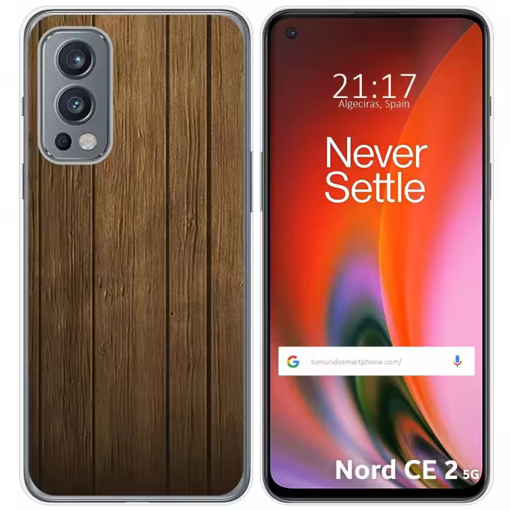 Funda Silicona para OnePlus Nord 2 5G diseño Madera Dibujos - 1