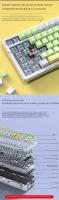 Teclado Mecánico AJAZZ AK992 Gaming RGB 100 Teclas Intercambio Caliente 5.0 Bluetooth Inalámbrico 2.4G USB Para PC Gamer Escritorio - details 3