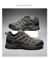 Zapatos De Senderismo Para Hombres Comodidad Antideslizante Suela Gruesa Resistente Al Desgaste Zapatillas De Moda Para Caminar Con Laces - details 6