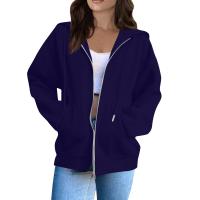 Sudadera De Mujer Con Capucha Abrigo Casual De Color Sólido Otoño E Invierno Con Bolsillos Y Cierre De Cremallera Largo Manga Para Calle - details 5