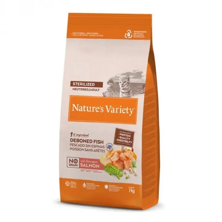 1.25 Kg Nature's Variety Pienso No Grain de Salmón Noruego para Gatos Esterilizados - 1