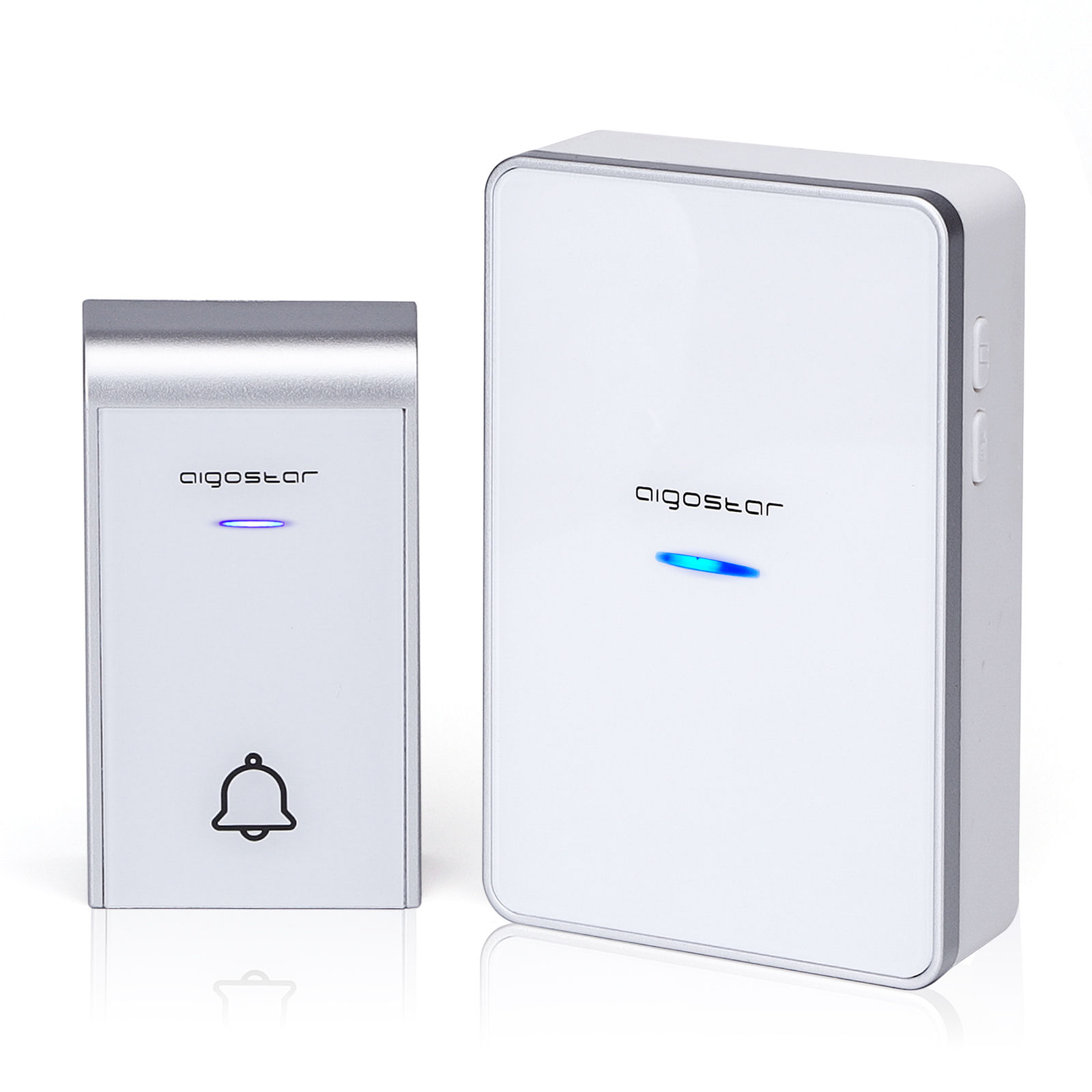Aigostar Timbre Inalámbrico para Puerta,Exterior IP44 impermeable , timbre inalámbrico a pilas ,de Puerta con Indicadores LED, 36 Melodías,1 Receptores y 1 Transmisor