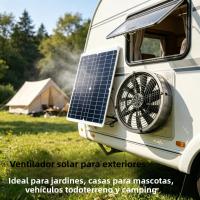 Kit De Ventilador Solar Para Jardín Estanco De 15-25W Bajo Ruido Extractor De Aire Reliabilidad Para Invernadero Granja Refugio De Animales - details 0