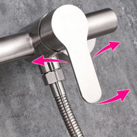 Grifo De Ducha De Acero Inoxidable 304 Para Baño Con Regulador De Agua Caliente Y Fría Accesorios De Baño Tapa De Agua G1/2 Para Bañera Y Ducha Manual - details 2