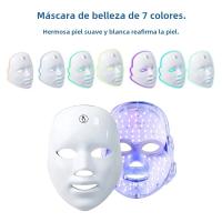 Máscara Facial LED De 7 Colores Terapia Fotónica Para Cuidado De La Piel Anti Acné Rejuvenecimiento Eliminación De Arrugas Máscara De Belleza Para El Rostro - details 0