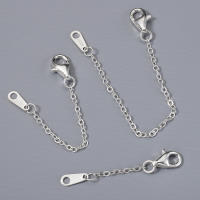 2pcs Cadena De Extensión En Plata 925 Con Cierre De Pato Para Creación De Joyas DIY Colgante Y Pulsera Accesorios De Joyería - details 9