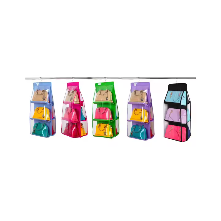 Mediawave Store Organizzatore fino a 12 borse con gancio pratico organizer da armadio o porta - 1