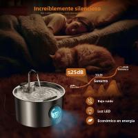 Fuente De Agua Para Gatos 3.2L/108oz Acero Inoxidable Dispensador Automático De Agua Para Mascotas Accesorios Para Gatos - details 1