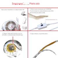 Tira De Luces LED USB DC 5V Sensor De Luz Para TV Armario De Cocina Gabinete De Vino Adhesivo Lateral Diode Lights - details 4