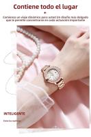 Reloj De Cuarzo Para Mujer OLEVS 5588 Resistente Al Agua Con Fecha Y Luz Núcleo De Acero Inoxidable Reloj De Pulsera De Moda - details 4