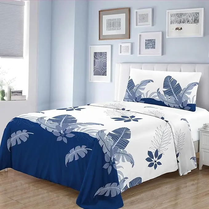 TODOBIEN STORE - Juego Sábana Cama 90,105,135,150,180- Juego de Sábanas para Cama 3 Piezas, Bajera Ajustable, Encimera, 1 Funda Almohada - 1