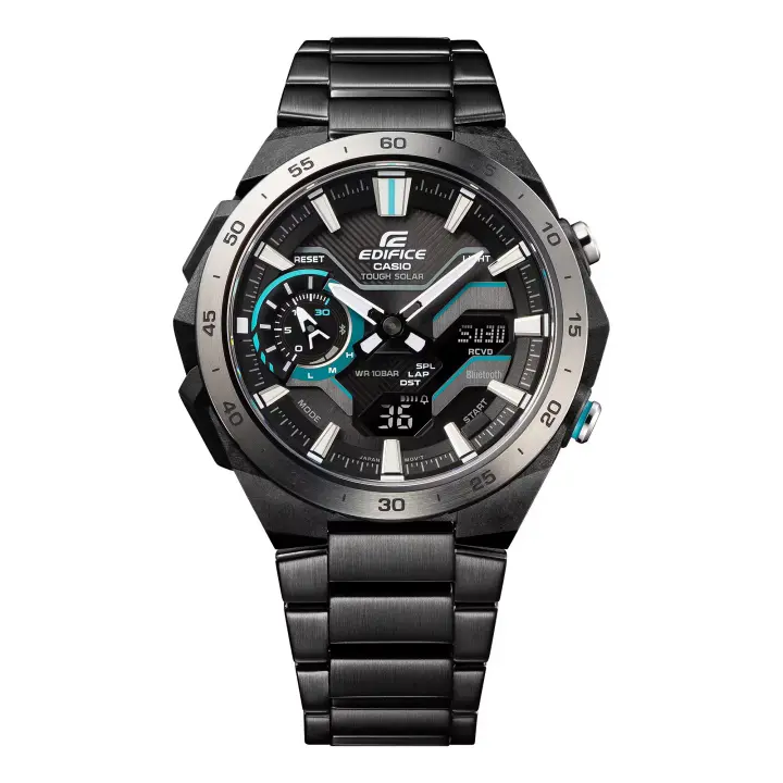 Casio Reloj Hombre Analogico/digital Solar con Correa de Acero inoxidable ECB-2200DD-1AEF - 1