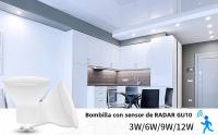 Bombilla LED GU10 Con Sensor De Movimiento PIR 3W 6W 9W 12W Energía Ahorro Para Techo 220V Luz De Noche Para Abatijada - details 0