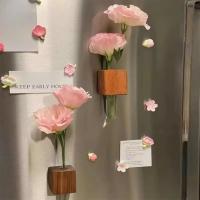 Vaso De Prueba De Madera Para Decoración De Cocina Y Nevera Magnetismo De Refrigerador Plantas De Propagación Y Estantería Decoración Moderna - details 4