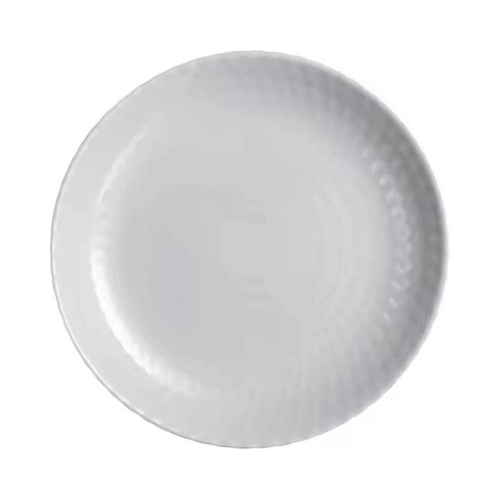 LUMINARC PAMPILLE GRANIT Plato Postre Opal 19CM Gris Brillo Fabricado en Francia Vidrio templado extra resistente - 1