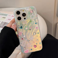 Funda De Teléfono Estrellada Y Corazón En Colores Coreano Para iPhone 17 Air 16 15 14 12 13 11 pro Max Con Cadena Resistente Al Choque Y Duro - details 7