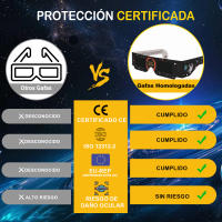 Life Basics Pack 12 Gafas Eclipse Solar Homologadas | Certificación CE y EN ISO 12312-2 | Gafas para Ver el Eclipse Solar 2026 | Observación Segura del Sol | Eclipse Total 12 de Agosto de 2026 España - details 4