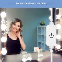 Espejo De Maquillaje LED Con Luz USB Para Vestíbulo Iluminación Ajustable Para Mesa De Vestir Y Baño Lámpara De Pared Incluye Bombilla - details 2