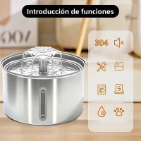Fuente De Agua Para Mascotas De Acero Inoxidable Con Alimentador Automático Para Gatos Y Perros USB Eléctrico Silencioso Con Filtro Estilo Olla De Bebida Inteligente - details 3