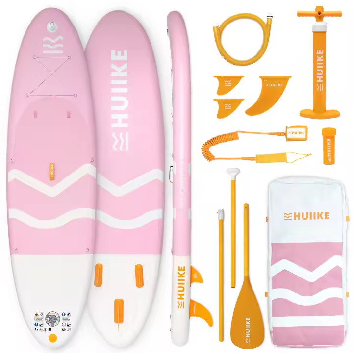 Tabla Paddle Surf Hinchable con Accesorios Premium - HUIIKE | Tabla Padel Surf Hinchable con Remo de Aluminio Inflador Leash | PadelSurf Stand Up Paddle Board Gran Estabilidad Resistencia | SUP Board - 1