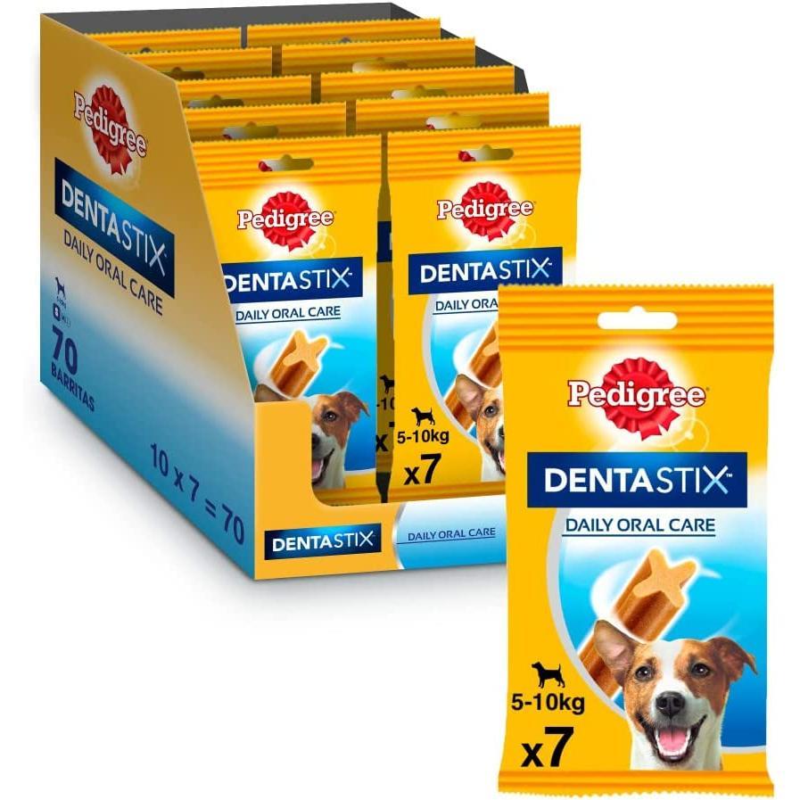 Pedigree Dentastix - Snack Dental para la Higiene Oral de Perros Pequeños (10 paquetes de 7ud)
