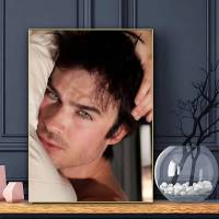 Póster Adhesivo Damon Salvatore the Vampire Diaries Arte De Pared Impermeable Para Decoración De Habitación Bar Moderno - details 3