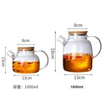 Tetera De Vidrio Borosilicato Transparente Resistente Al Calor Gran Tetera Clara Para Té Puér Kettle Con Taza Para Oficina Y Hogar - details 10