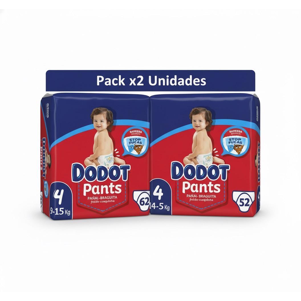Dodot Pants Pañal Braguita Bebé Seco Jumbo Pack x2. Disponible en tallas 4, 5 y 6