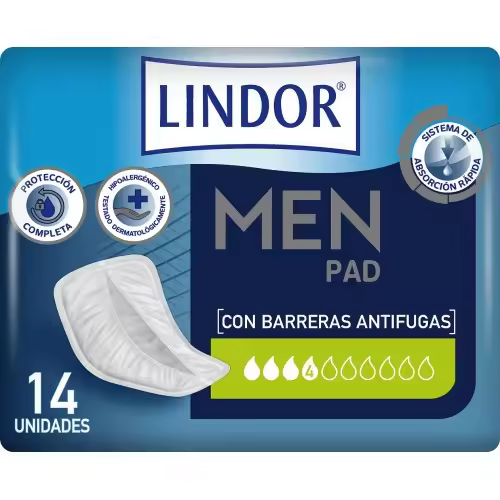 Lindor Men Pad 4 Gotas 14 Unidades - 1
