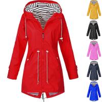 Chaqueta De Montañismo Para Mujer 2025 Impermeable Y Resistente Al Viento Con Capucha Y Cierre De Cremallera Larga Para Exterior - details 0
