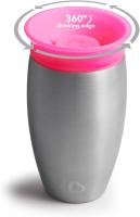 Vaso para NIÑOS PEQUEÑOS Y BEBÉS - Vaso Antiderrame de silicona libre de BPA - Vaso Infantil fácil de limpiar - Color ROSA - MUNCHKIN - details 0