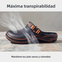 Zapatillas De Hombre EVA Hueco Transpirables Con Correa Ajustable Casual Slip on Duraderas Antideslizantes Para Exterior - details 5