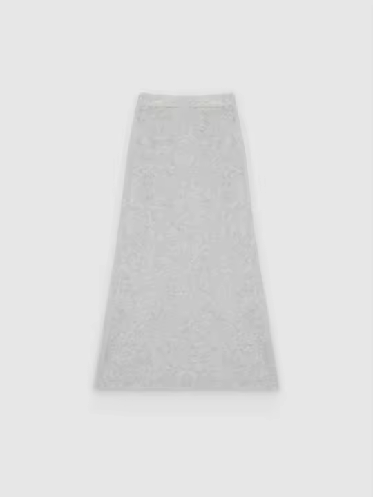 Falda midi de punto soft en tricotosa, cintura elástica y acabado tailoring de silueta limpia y elegante INSIDE - 1