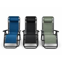 Fornor - Pack de 2 Sillas Tumbonas Zero Gravity Reclinables para Jardín, Terraza y Playa con Reposacabezas Ajustable, Estructura Metálica Robusta y Tejido Transpirable – Azul, Verde o Negro - details 0